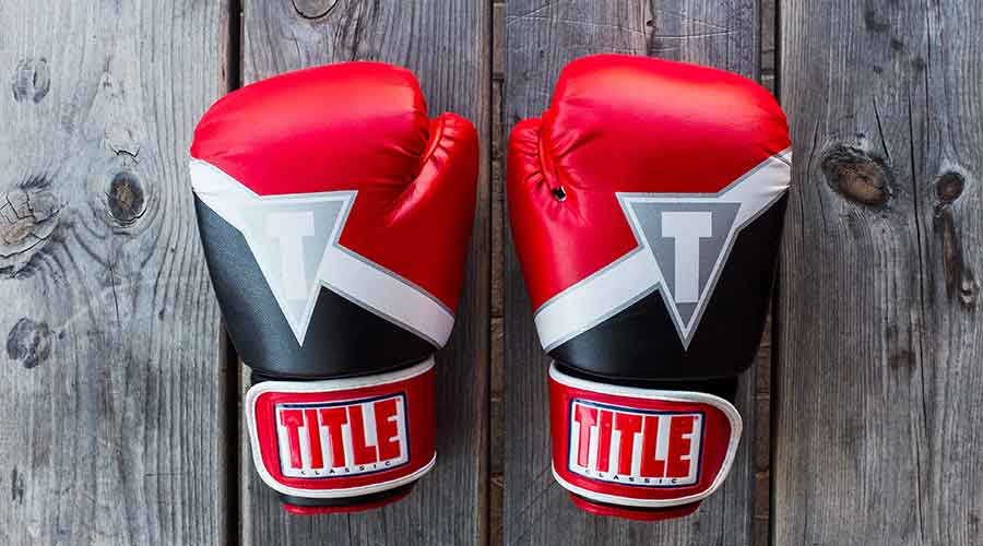 Example of one of the best boxing gloves for sparring - the title gloves.