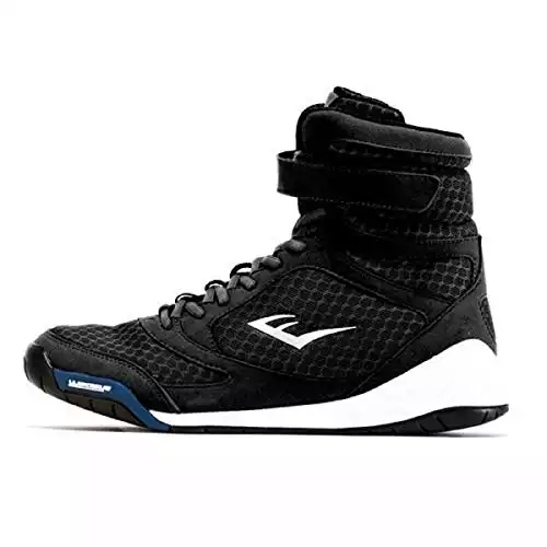 Everlast New Elite High Top Boxing Shoes (Black)